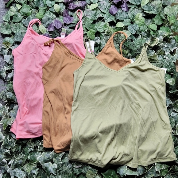 Bundle 3 NWOT Nordstrom BP Olive Green Ribbed Tank Top XS COLOR: Brown, Pink and - Picture 4 of 8